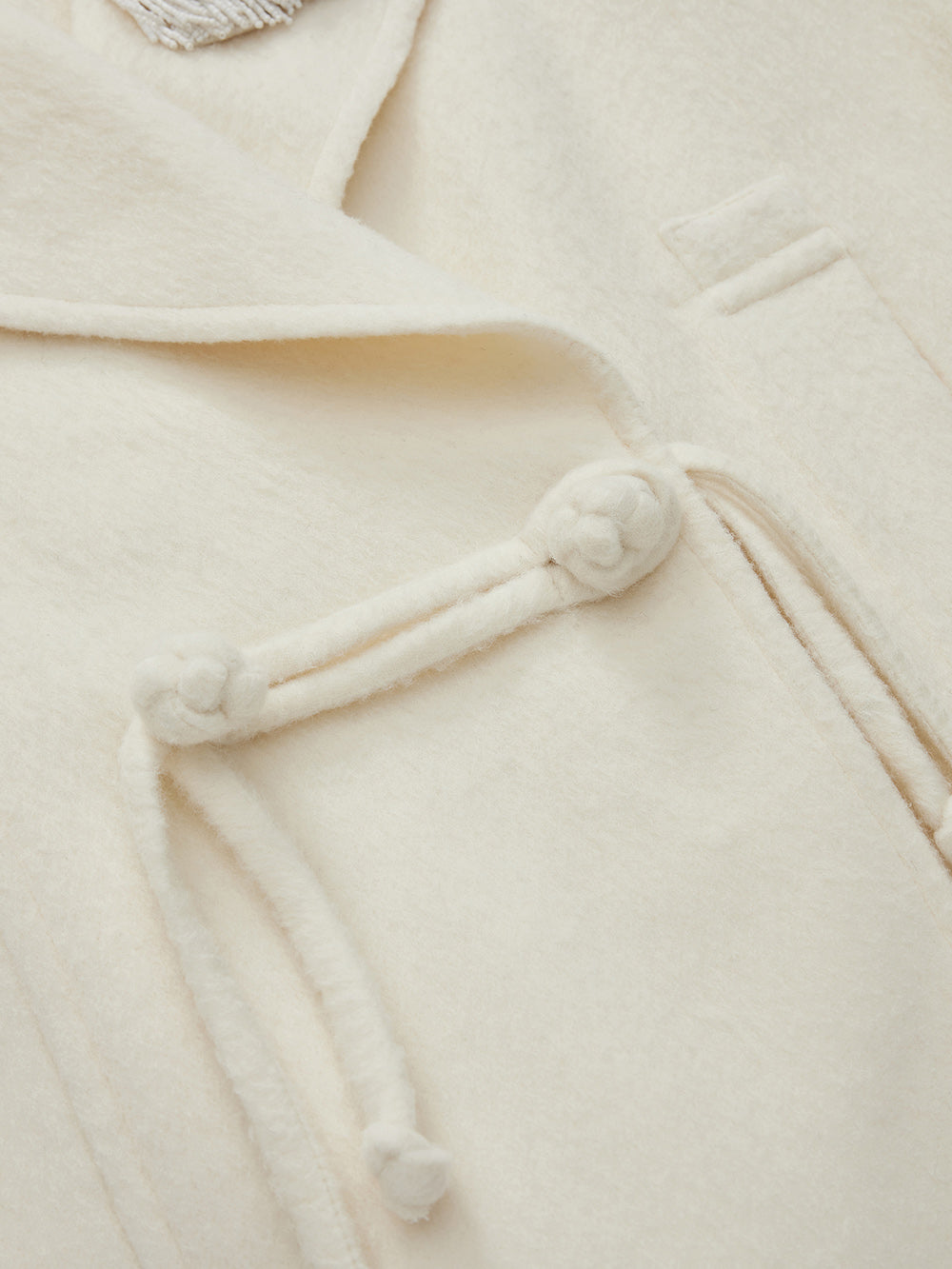 MUKZIN Linglong“Winter Snow”Heavyweight Reversible Wool Coat