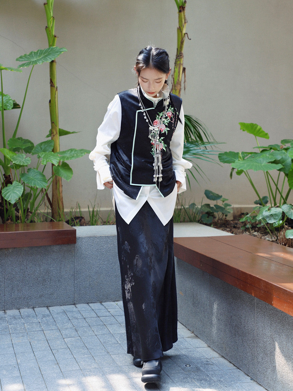 MUKZIN Velvet "Linglongzi"New Chinese Style Cotton-padded Vest