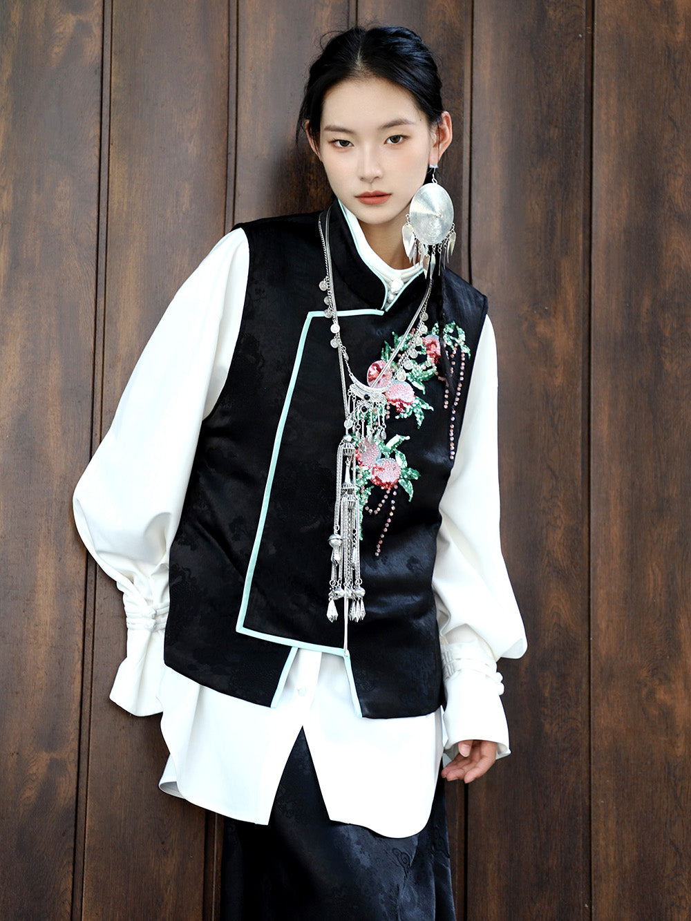 MUKZIN Velvet "Linglongzi"New Chinese Style Cotton-padded Vest