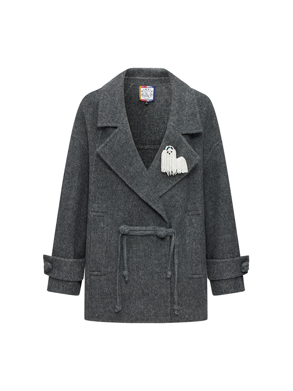 MUKZIN Linglong“Winter Snow”Heavyweight Reversible Wool Coat