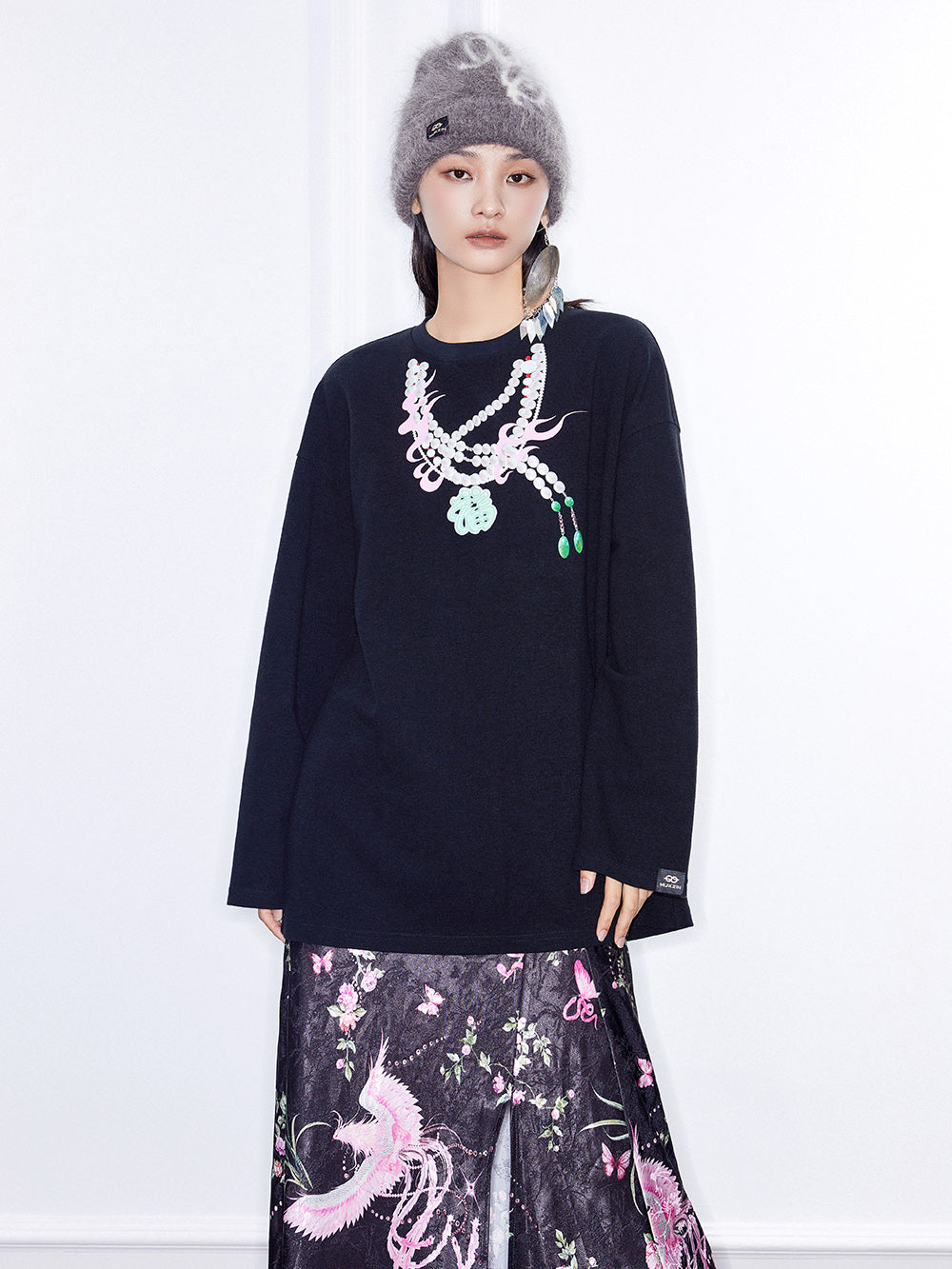 MUKZIN  Linglong  Long - sleeve Sweatshirt