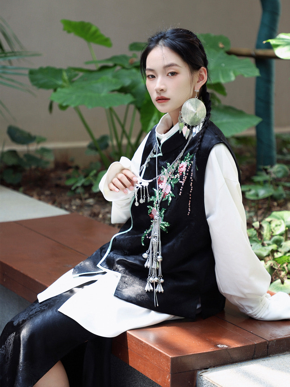 MUKZIN Velvet "Linglongzi"New Chinese Style Cotton-padded Vest